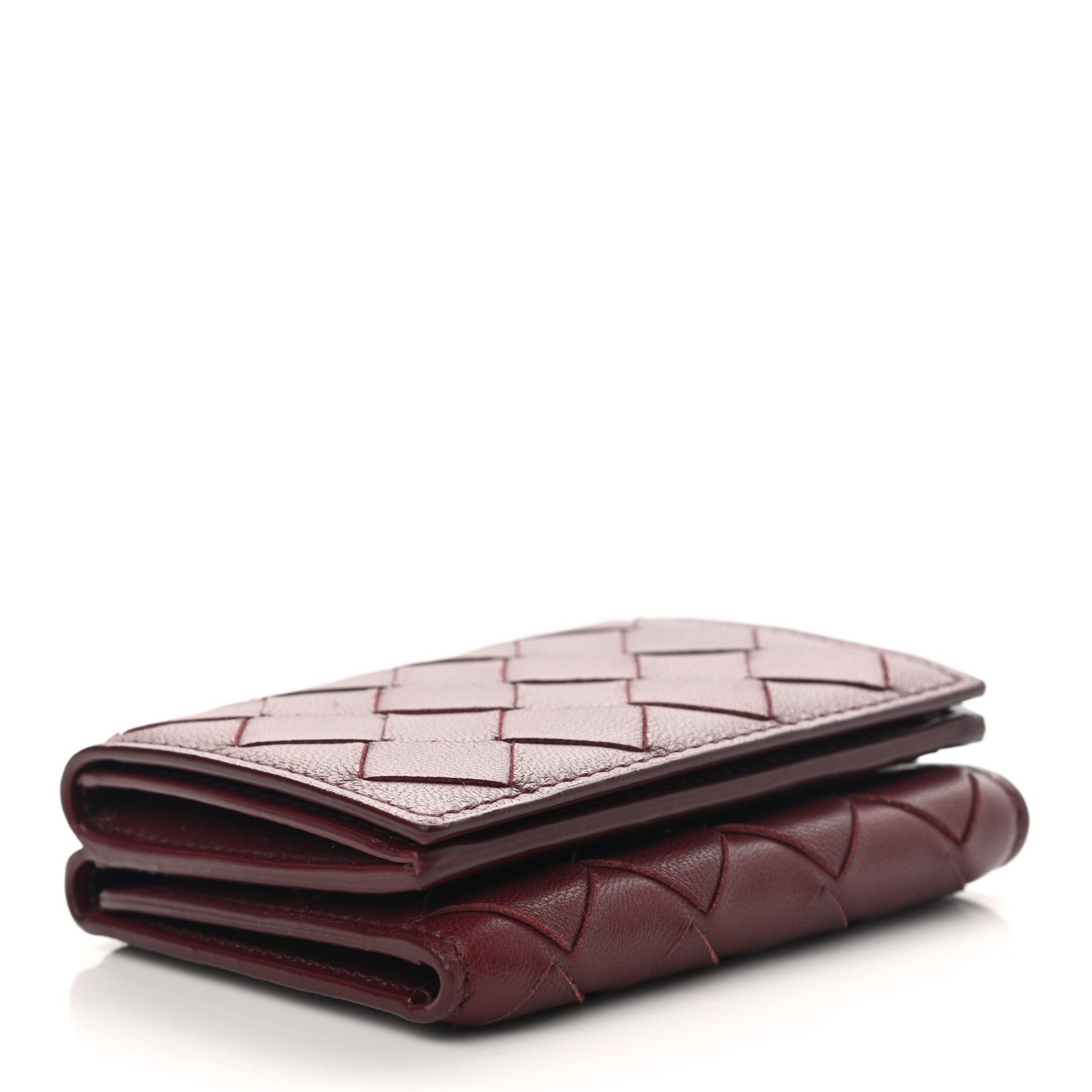 Bottega Veneta Nappa Intrecciato Trifold Wallet Bordeaux 3 of 7