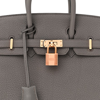 Hermes Togo Birkin 25 Etain 7 of 9