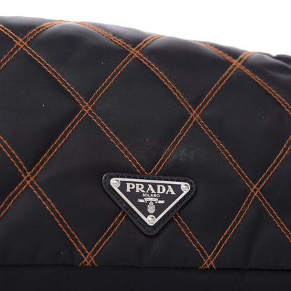 Prada Tessuto Nylon Impunturato Pochette Black 7 of 8