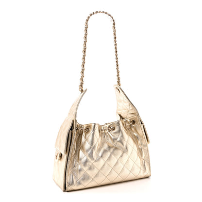 Chanel Metallic Caviar Quilted Small Chanel 25 Handbag Gold 3 of 11