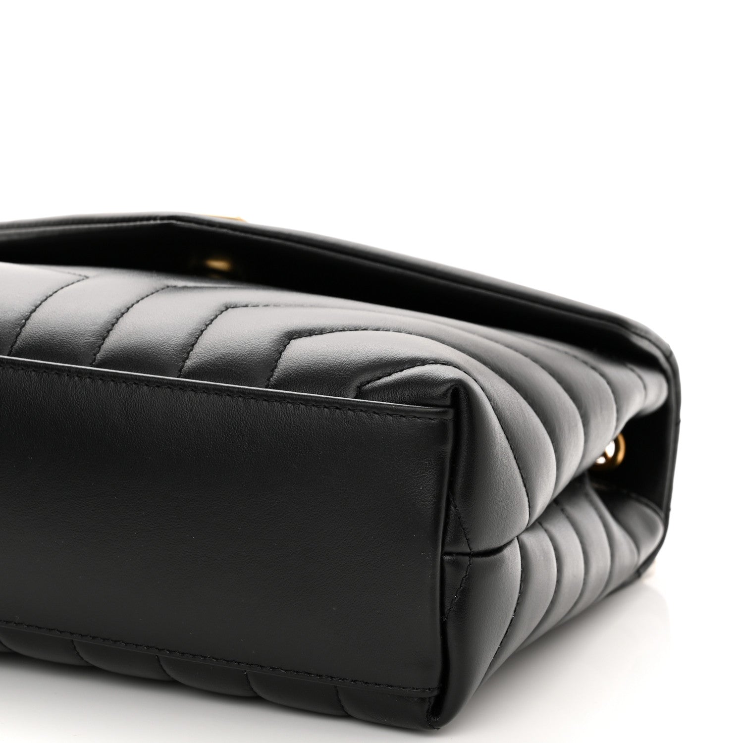 Saint Laurent Calfskin Y Quilted Monogram Small Loulou Chain Satchel Black 11 of 12