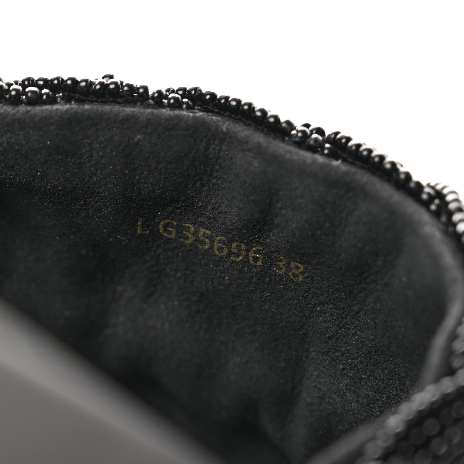 Chanel Lambskin Pearl Beaded Woven Slides 38 Black 8 of 8