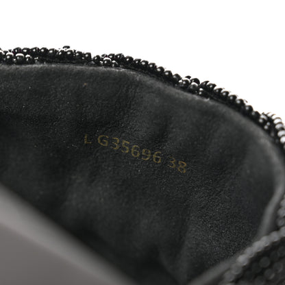 Chanel Lambskin Pearl Beaded Woven Slides 38 Black 8 of 8