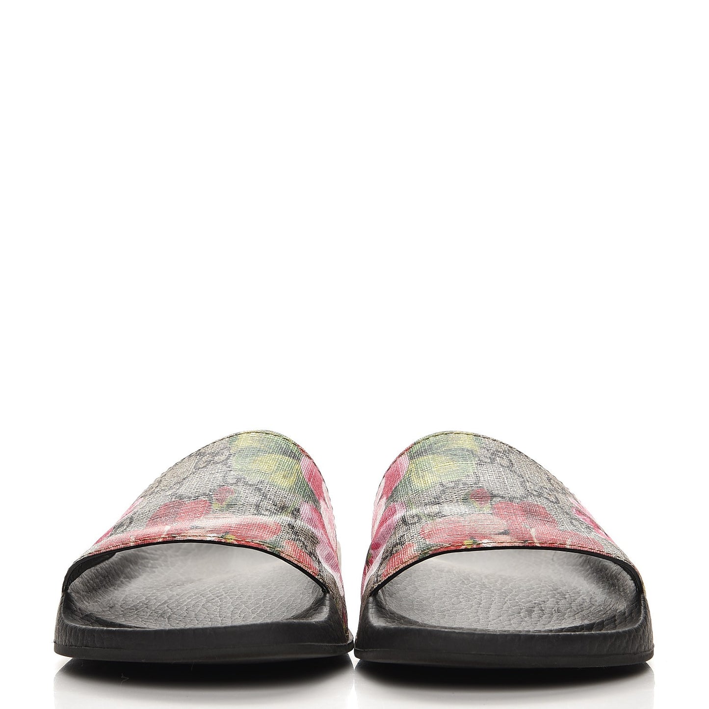 GG Supreme Monogram Blooms Slide Sandals 36 Beige Multicolor