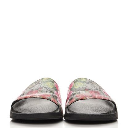 Gucci GG Supreme Monogram Blooms Slide Sandals 36 Beige Multicolor 2 of 7