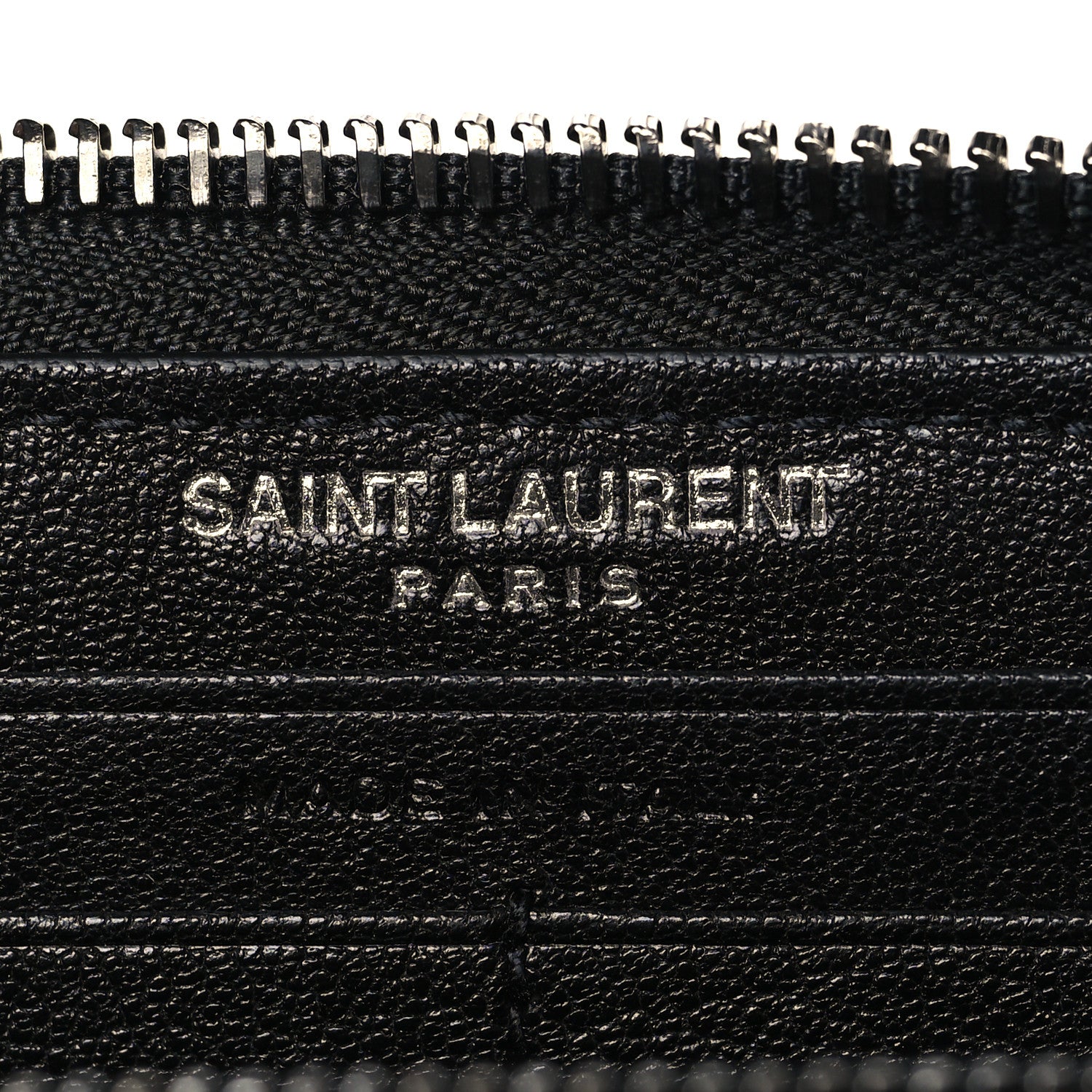 Saint Laurent Sheepskin Tri-Quilt Monogram Zip Around Wallet Black 5 of 9