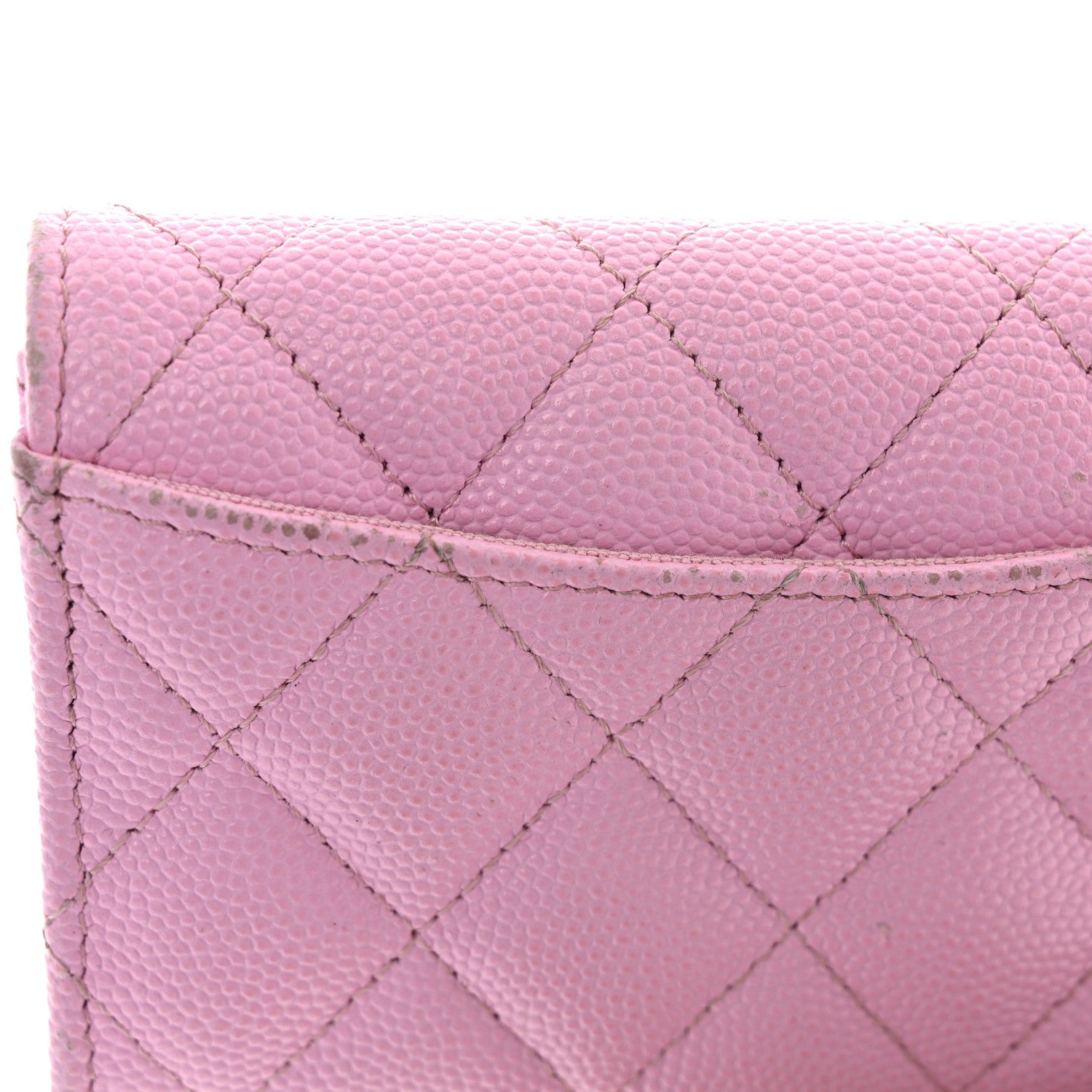 Chanel Caviar Quilted Flap Card Holder Wallet Light Pink 13 of 13