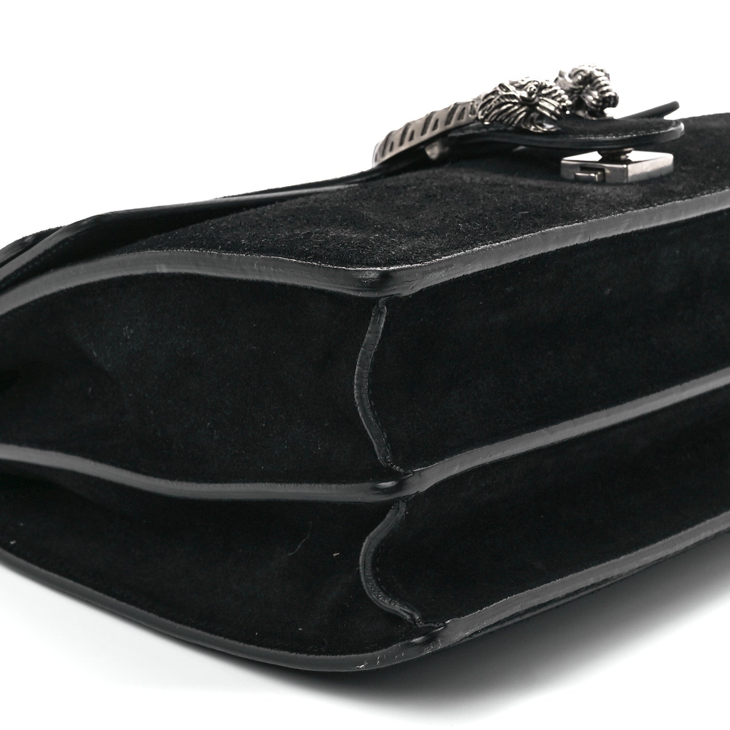 Gucci Suede Medium Dionysus Shoulder Bag Black 10 of 12