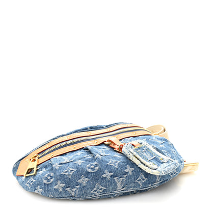 Louis Vuitton Monogram Denim High Rise Bumbag Blue 4 of 9