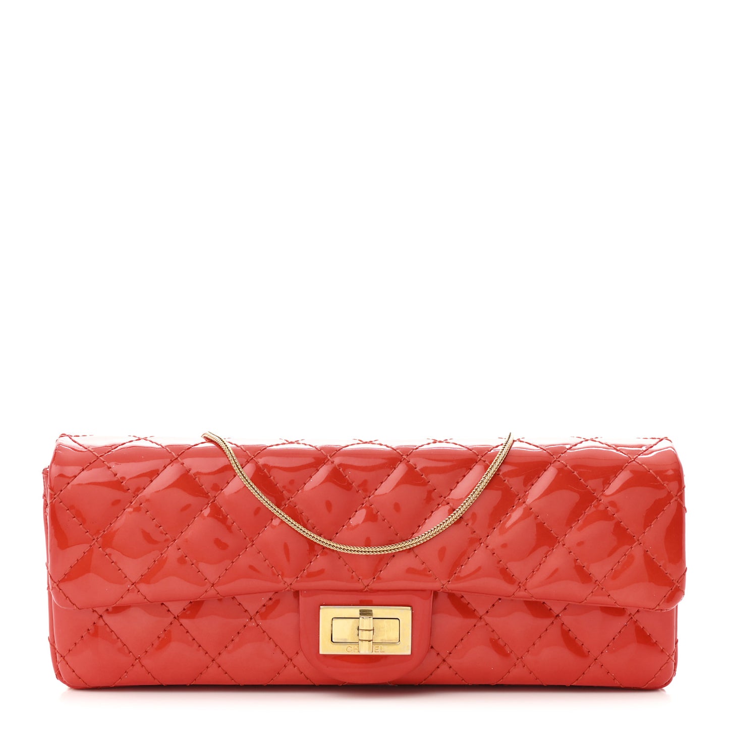Patent Quilted 2.55 Reissue East West Clutch Red