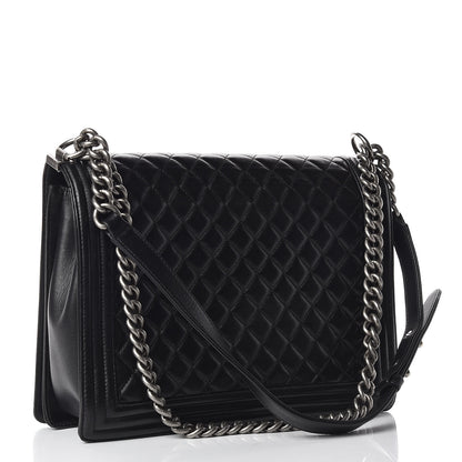 Chanel Lambskin Quilted Large Boy Flap Black 3 of 12