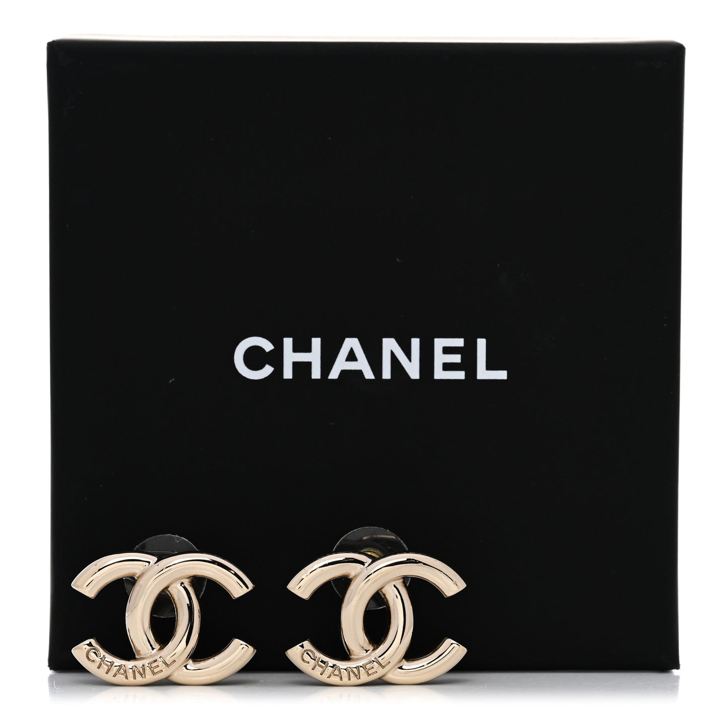 Metal CC Earrings Gold
