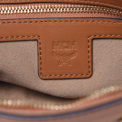 MCM Visetos Studded Small Crossbody Bag Cognac 6 of 10