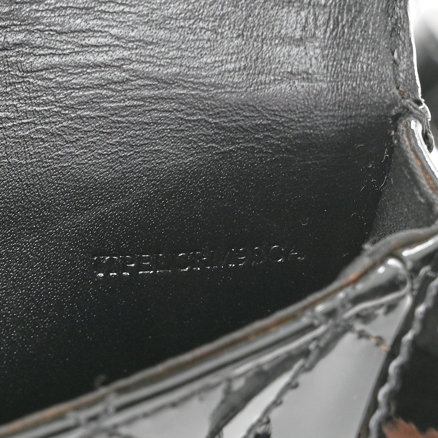 Patent Calfskin Quilted Mini Crossbody Bag Black