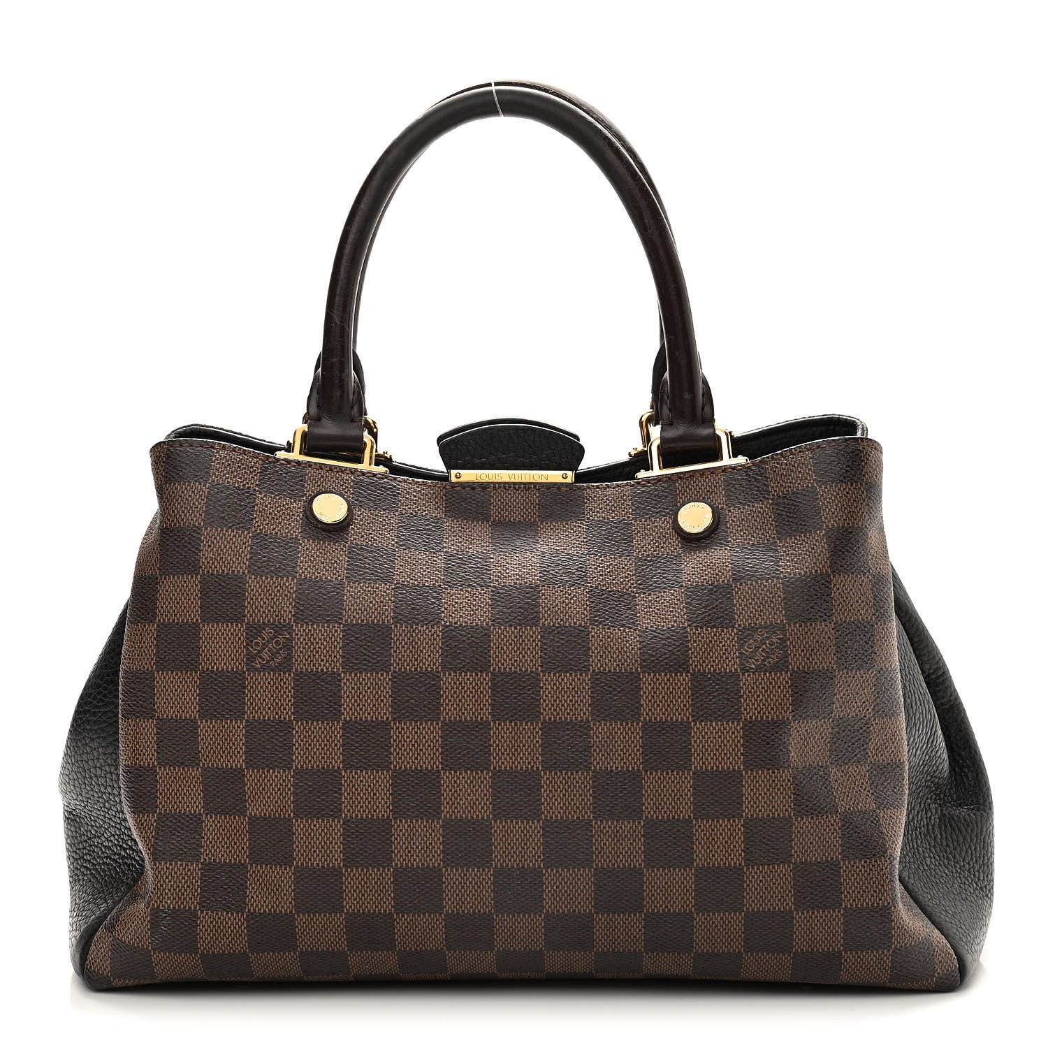 Louis Vuitton Damier Ebene Cuir Taurillon Brittany Black 1 of 16