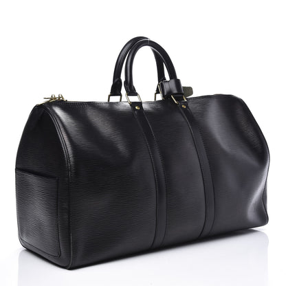 Louis Vuitton Epi Keepall 50 Black 2 of 10