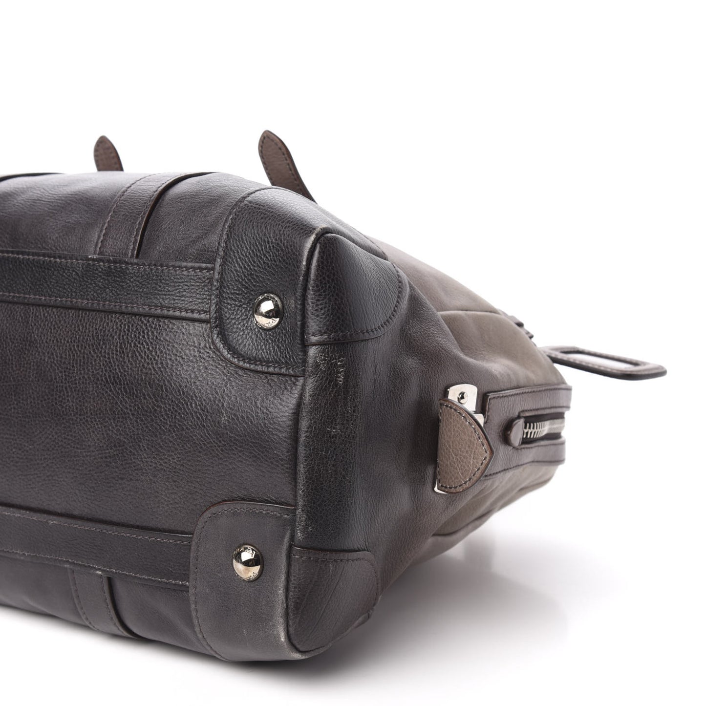 Glace Calfskin Satchel Ardesia Talco
