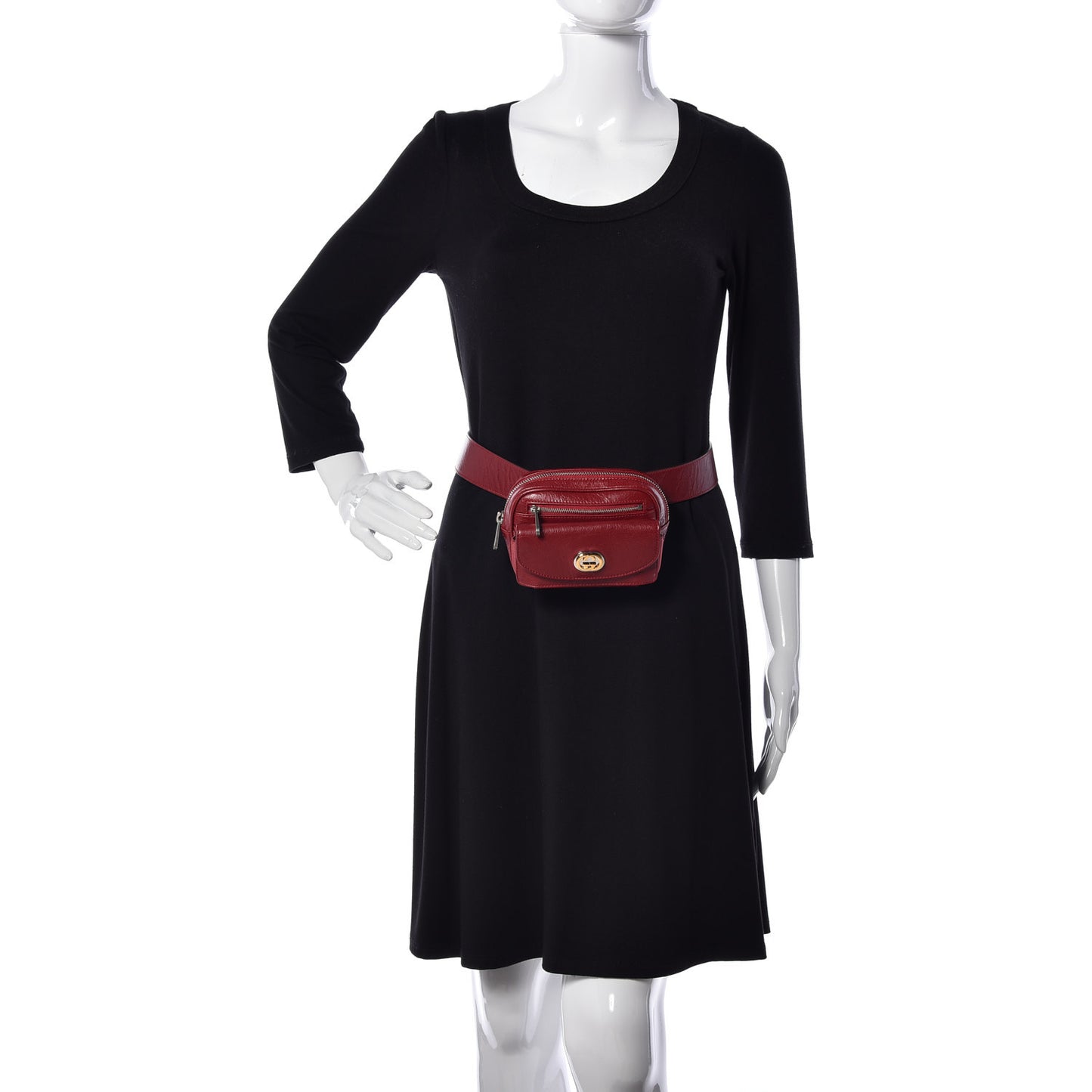 Fluffy Calfskin Mini Morpheus Belt Bag 90 36 Red