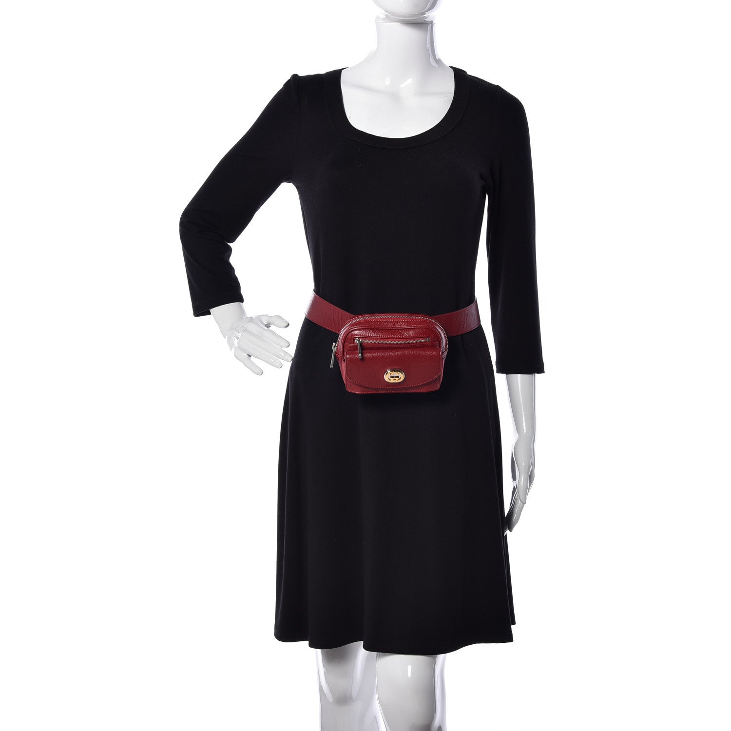 Gucci Fluffy Calfskin Mini Morpheus Belt Bag 90 36 Red 2 of 13