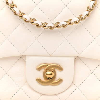 Chanel Lambskin Quilted Mini Pearl Crush Flap White 10 of 11