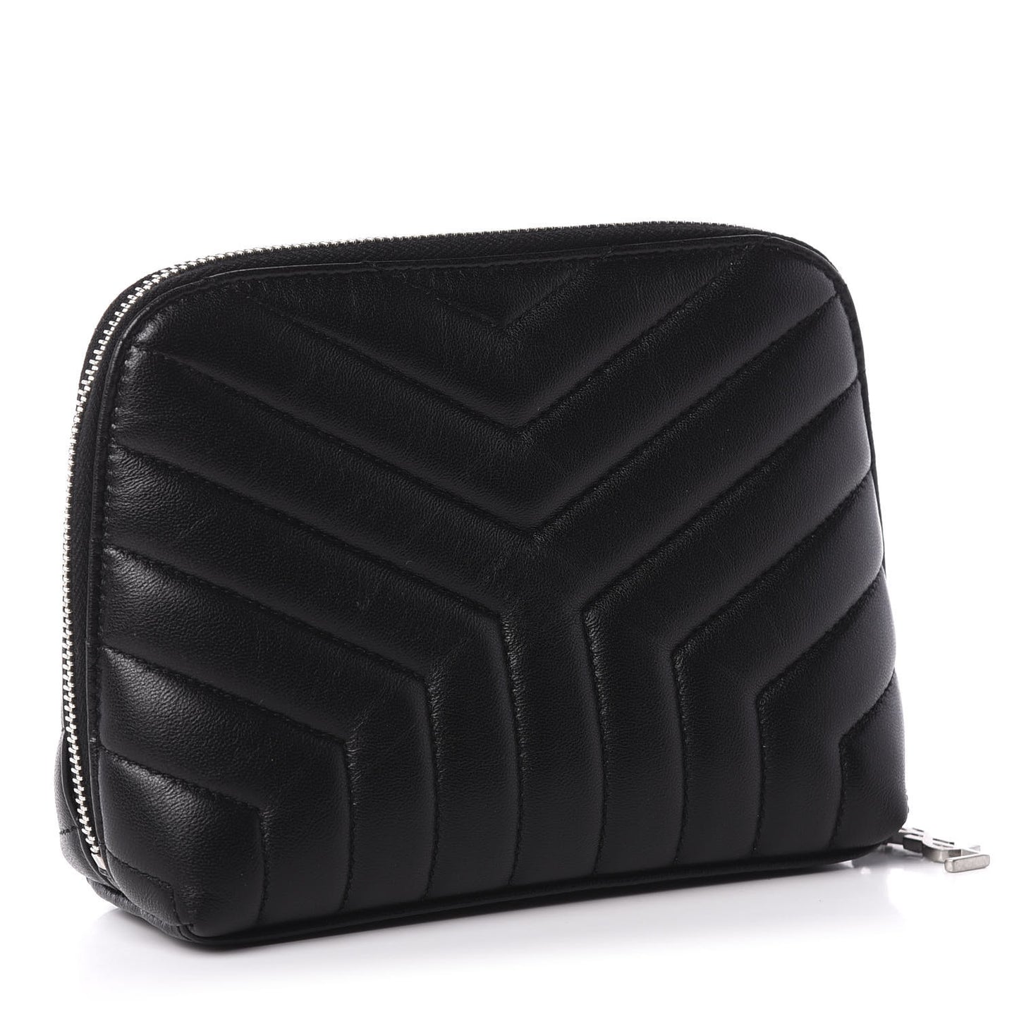 Lambskin Matelasse Cosmetic Case Black