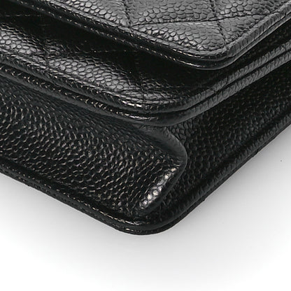 Chanel Caviar Quilted Wallet On Chain WOC Black 11 of 12