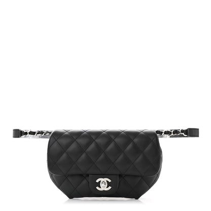 Chanel Calfskin Quilted CC Uniform Flap Belt Bag Black 1 of 11
