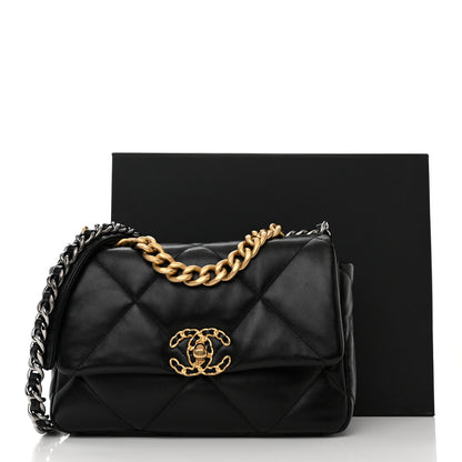 Chanel Lambskin Quilted Medium Chanel 19 Flap Black 11 of 11