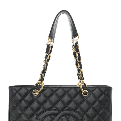 Chanel Caviar Quilted Grand Shopping Tote GST Black 8 of 10