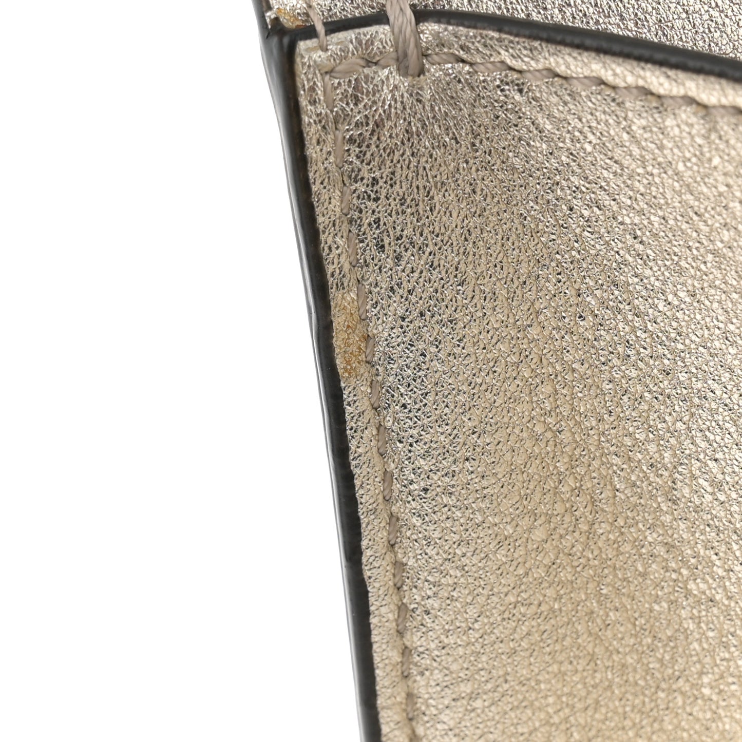 Metallic Calfskin Small VSling Shoulder Bag Gold