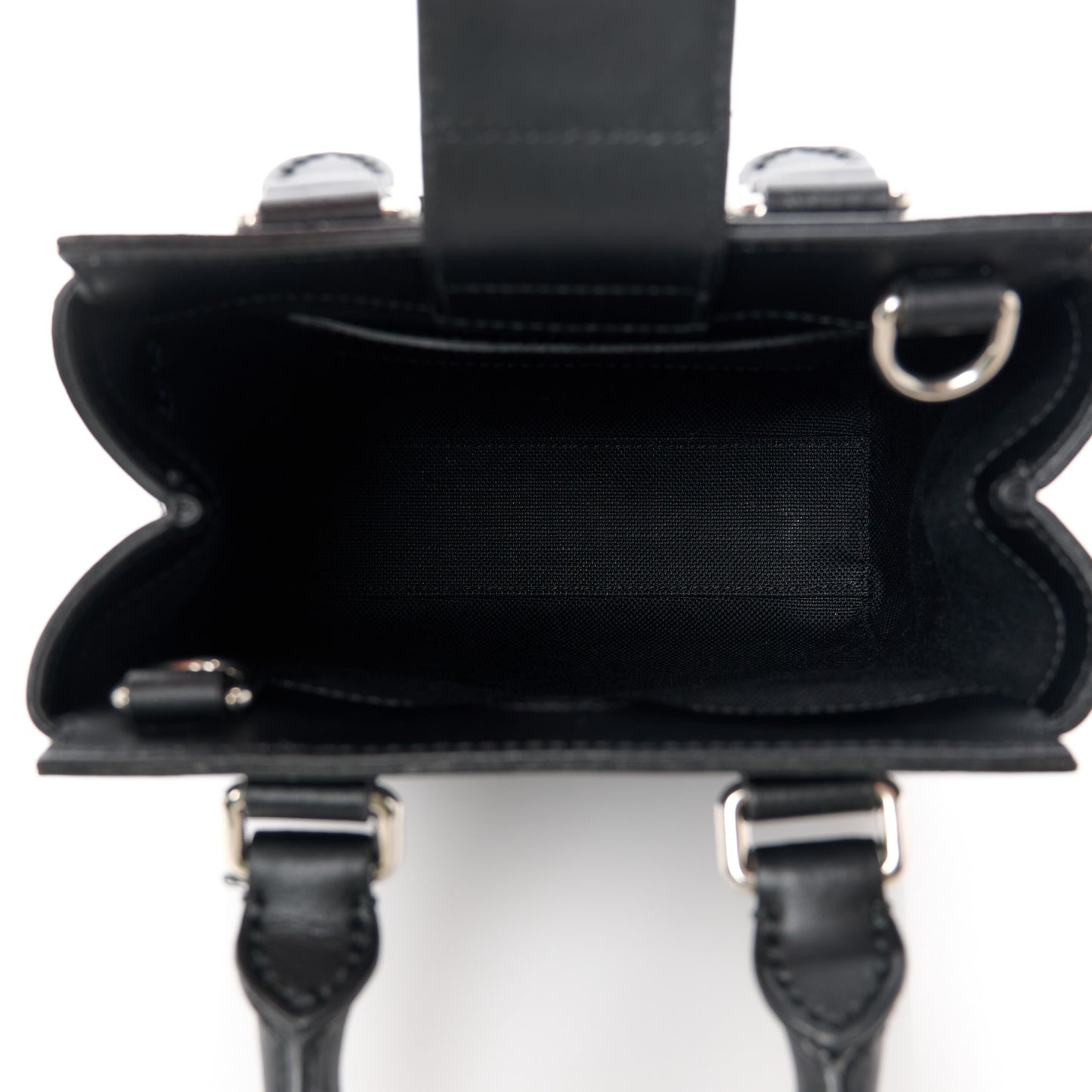 GG Supreme Monogram Appia Calfskin Web Mini Tote Bag Black