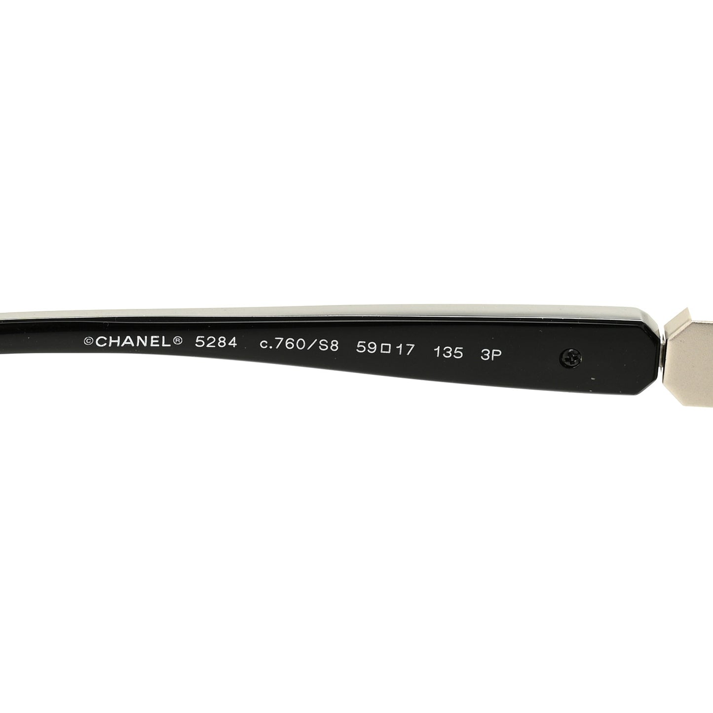 Acetate Square CC Sunglasses 5284 Black