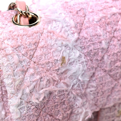 Chanel Tweed Quilted Mini Rectangular Flap Light Pink White 10 of 10