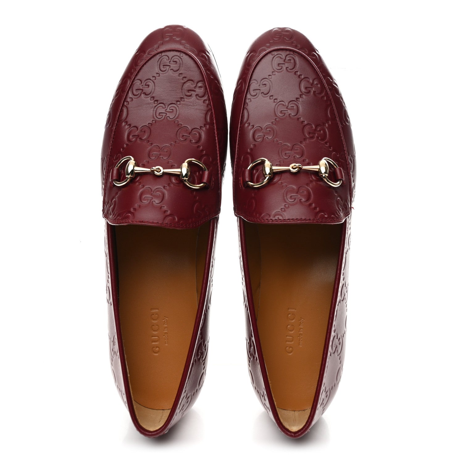 Gucci Guccissima Womens Jordaan Loafers 37.5 Rosso Ancora 2 of 11