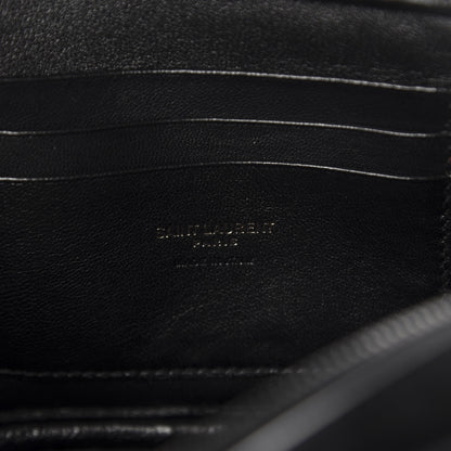 Saint Laurent Calfskin Tiger Burnout Monogram Lou Camera Bag Black Multicolor 9 of 11