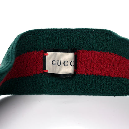 Gucci Vinyl Web Visor L Green Red 6 of 7