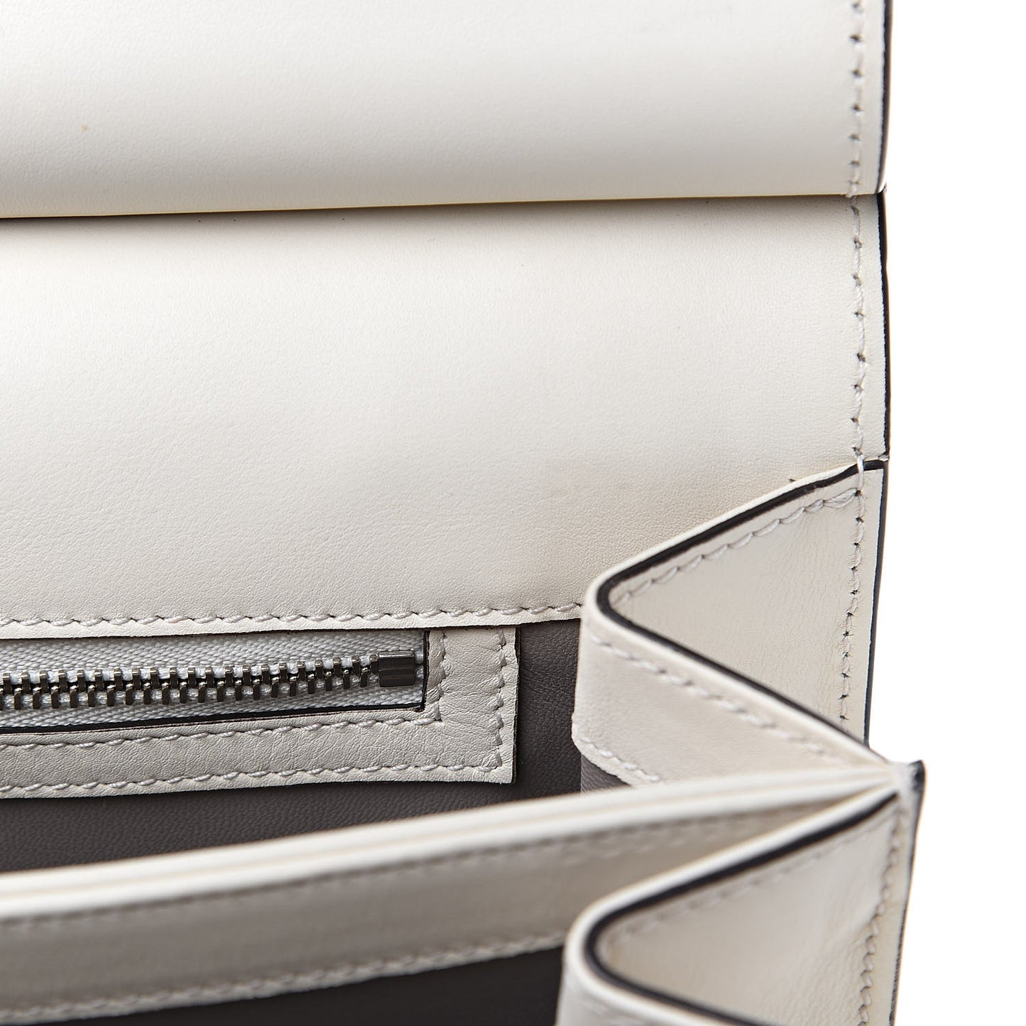 Calfskin Lady Bamboo Shoulder Bag White