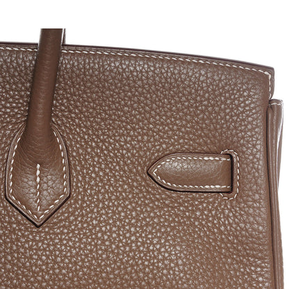 Hermes Taurillon Clemence Birkin 35 Etoupe 12 of 22
