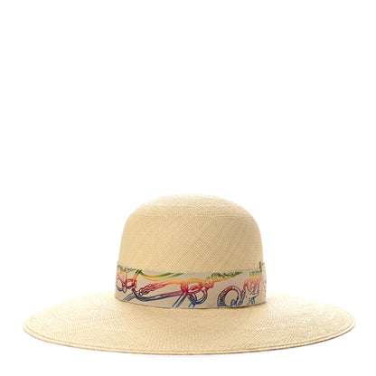 Hermes Panama Straw Brisa Brides De Gala Hat 56 Naturel Multicolore 6 of 9