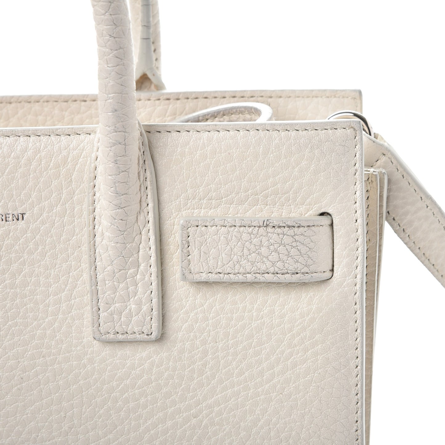 Calfskin Nano Sac de Jour Dove White