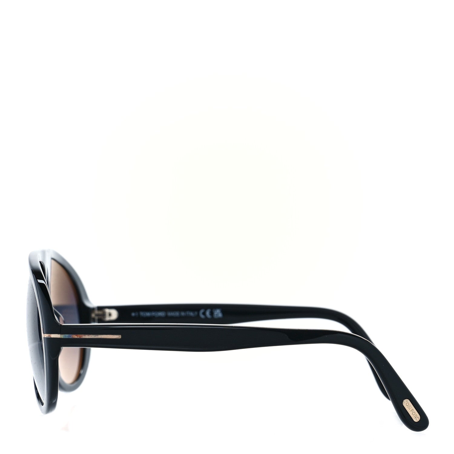 Tom Ford Acetate Pilot Sunglasses TF988 Black 2 of 7