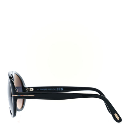 Tom Ford Acetate Pilot Sunglasses TF988 Black 2 of 7