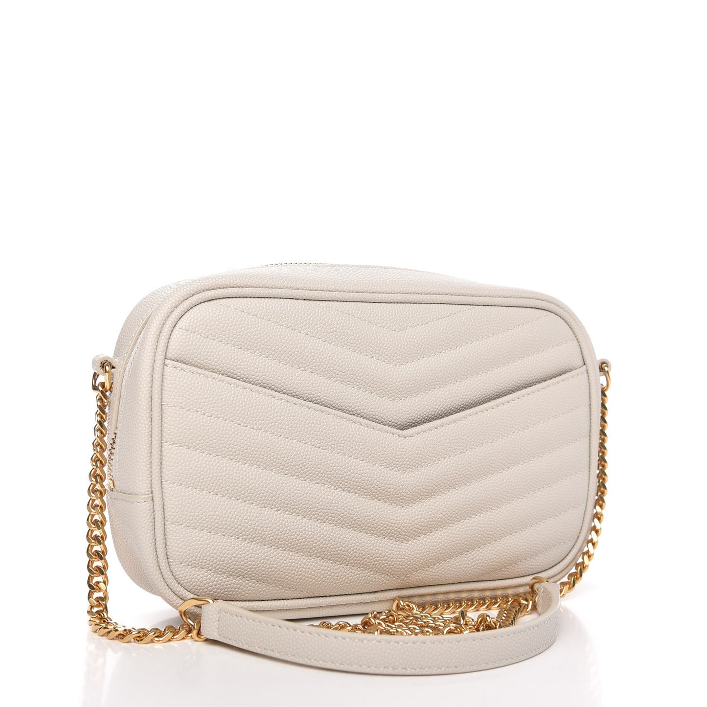 Grain De Poudre Matelasse Monogram Mini Lou Camera Bag Crema Soft