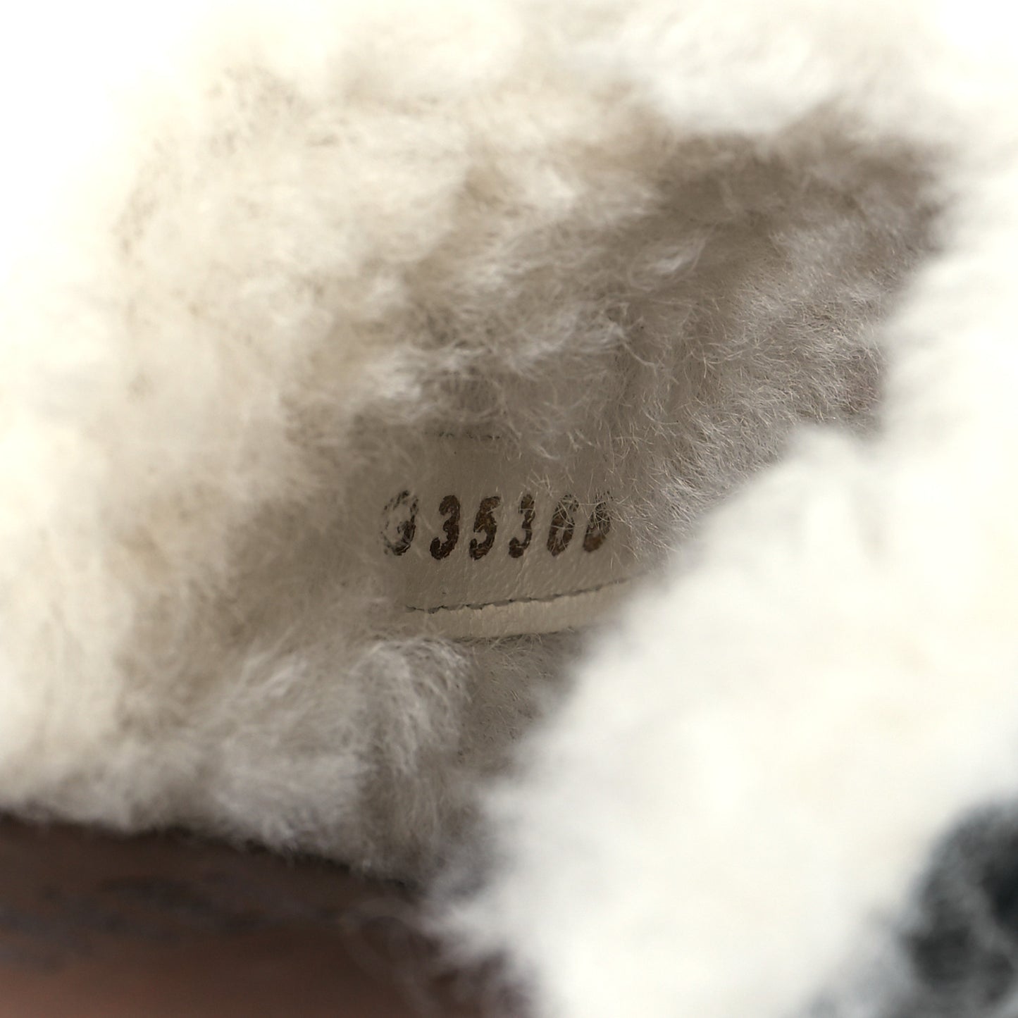 Crackled Sheepskin CC Mules 36 Black