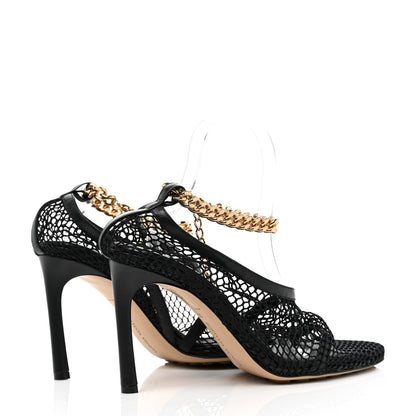 Bottega Veneta Mesh Calfskin Chain Stretch Pumps 39 Black 4 of 8