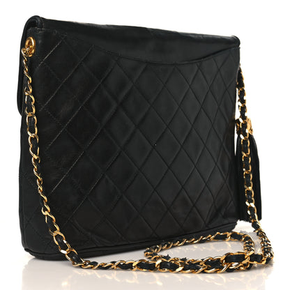 Chanel Lambskin Quilted CC Tassel Flap Black 2 of 10