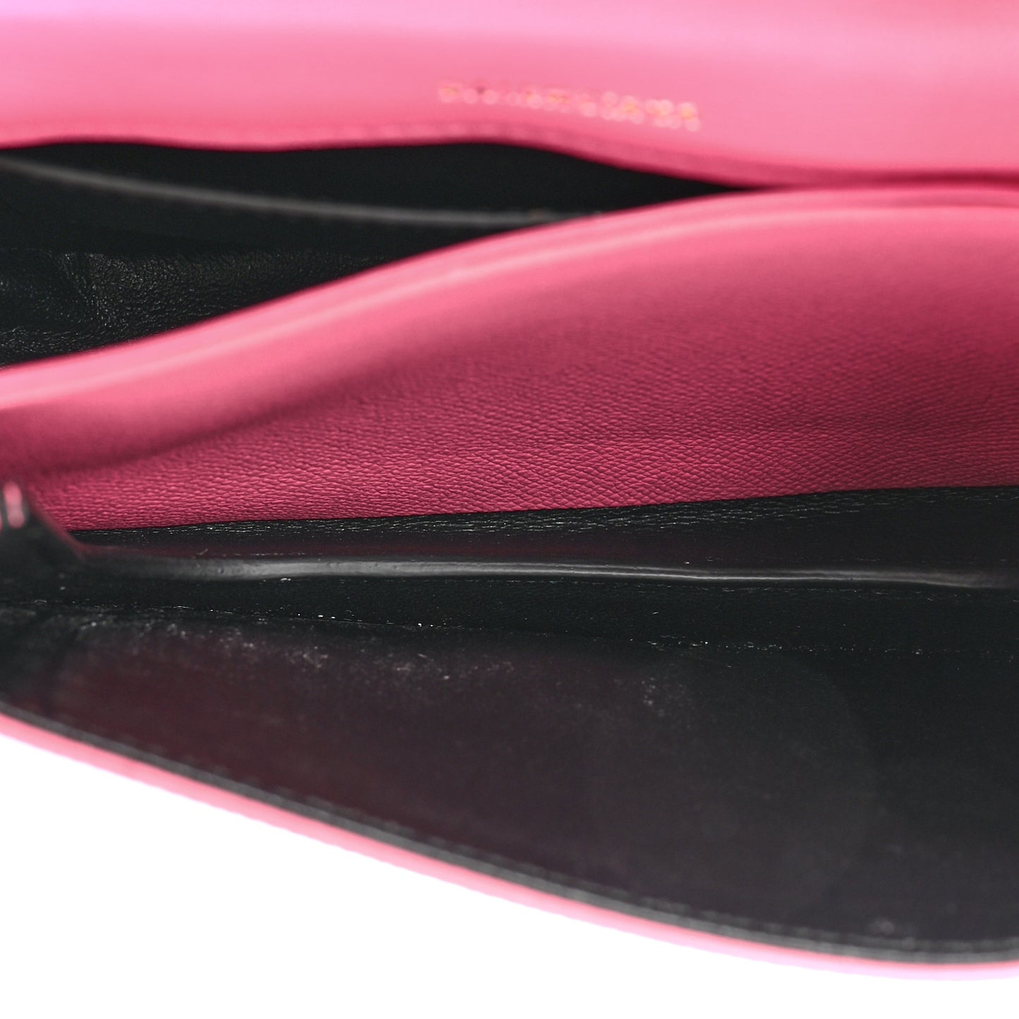 Signature Grained Calfskin Logo Print Ville Day Bag XS Rose Bubblegum Black