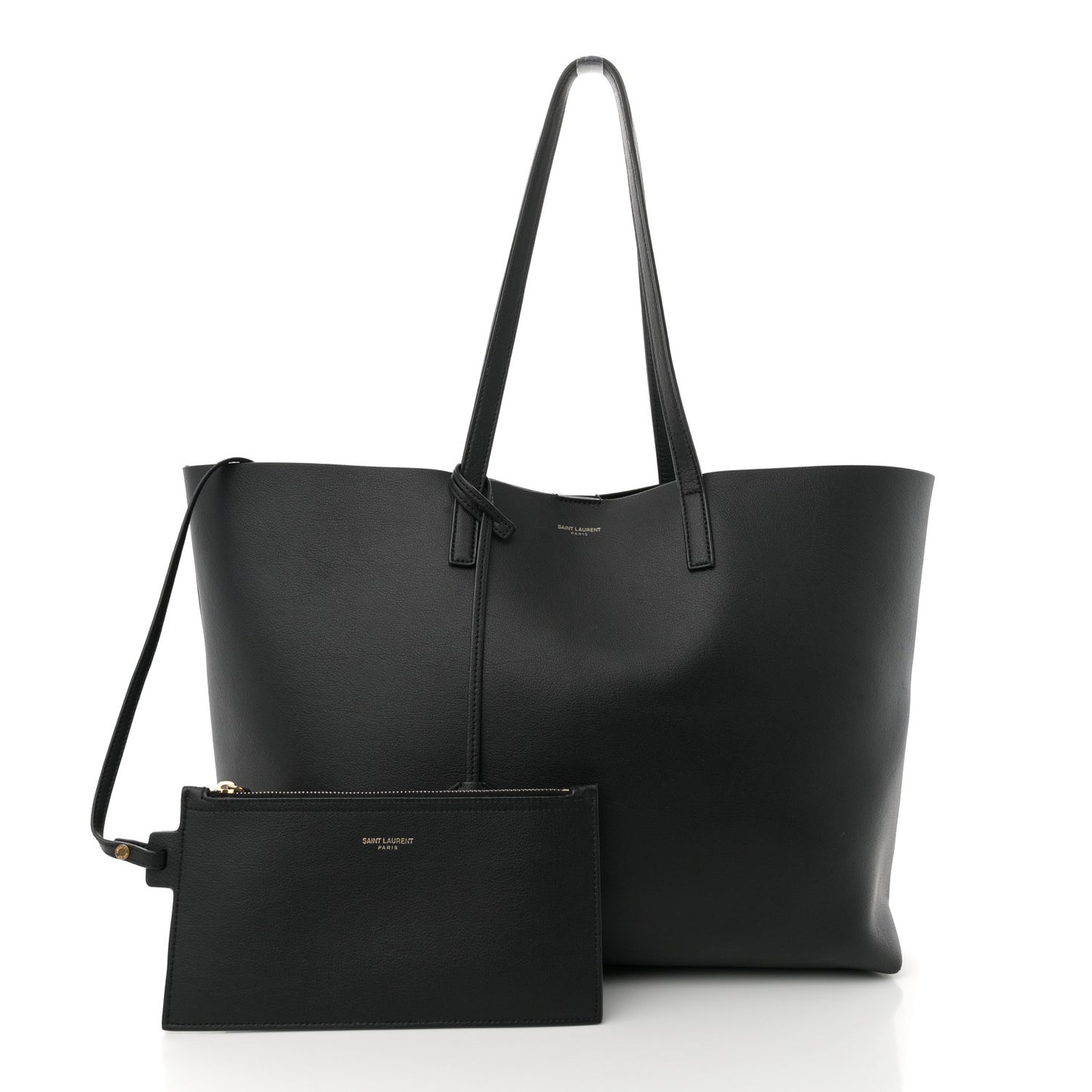 Calfskin Large Shopping Tote Black