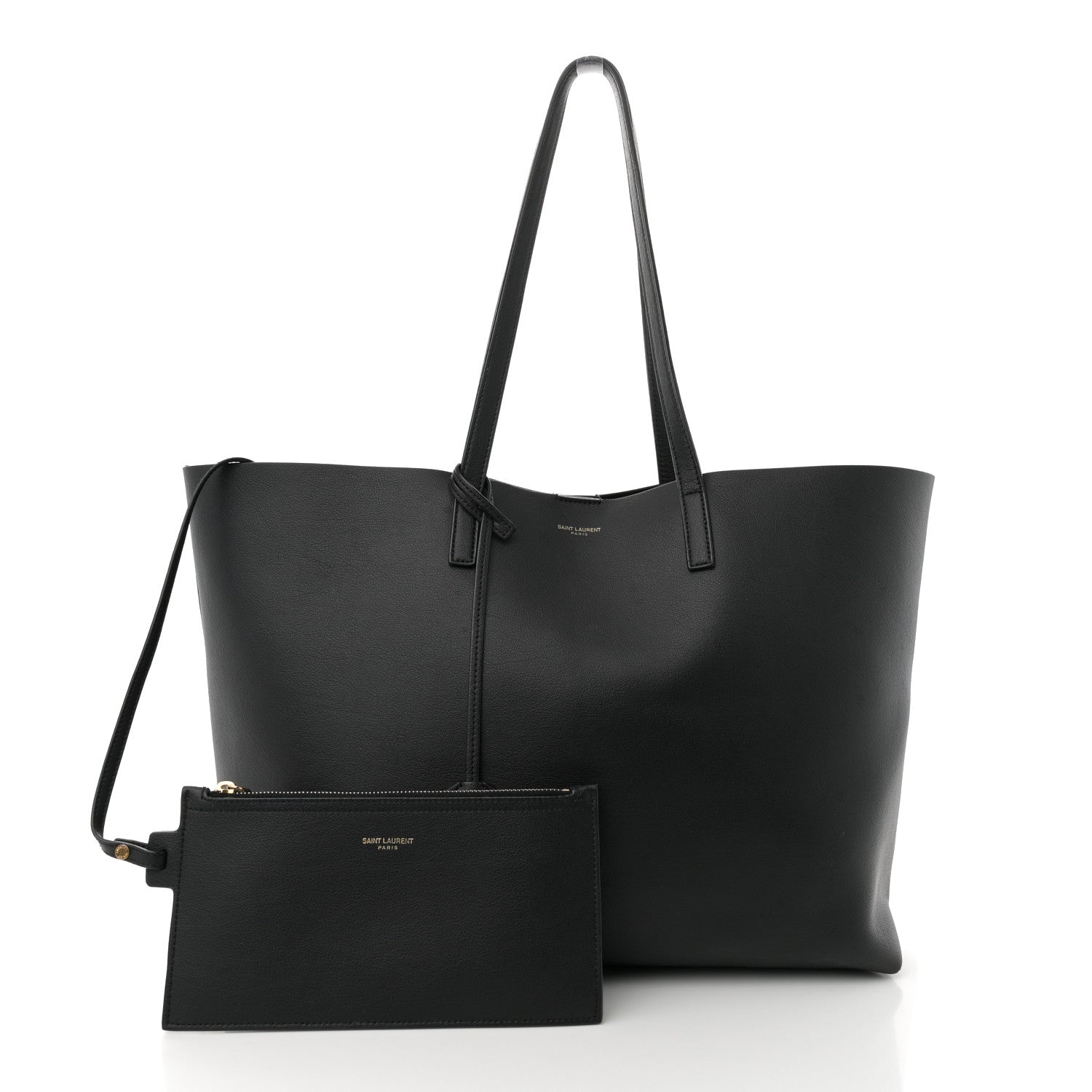 Saint Laurent Calfskin Large Shopping Tote Black 3 of 14