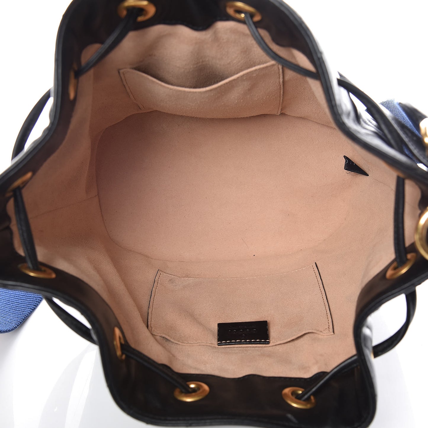 Calfskin Matelasse Sylvie Web GG Marmont Bucket Bag Black